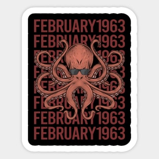 Funny Octopus - February 1963 Sticker